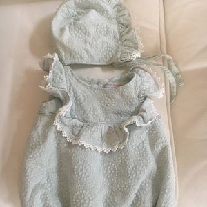 Lace Bonnet + Matching Romper